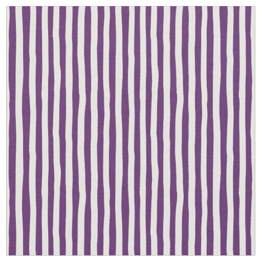 Purple & White Wonky Stripes Fabric