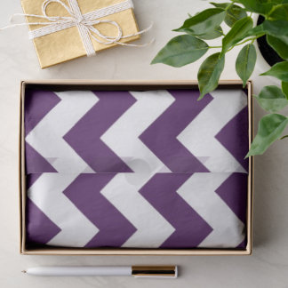 Purple White Zigzag Tissue Paper