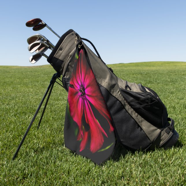 Purple Wild Flower gtcna Golf Towel (Green)