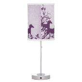 Purple Wild Horses Table Lamp (Back)