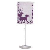 Purple Wild Horses Table Lamp (Front)