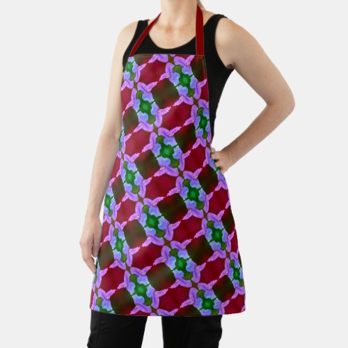 Purple Wild Orchid Flower Abstract Pattern    Apron