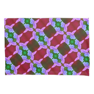 Purple Wild Orchid Flower Abstract Pattern Pillow Case