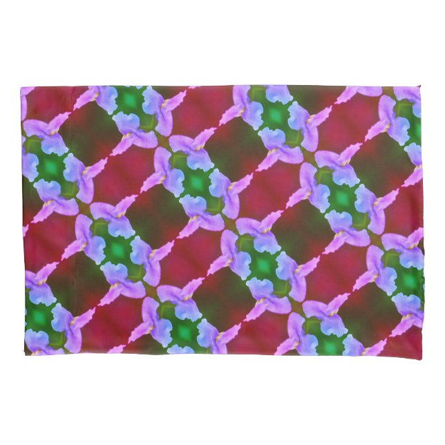 Purple Wild Orchid Flower Abstract Pattern  Pillow Case (Front)