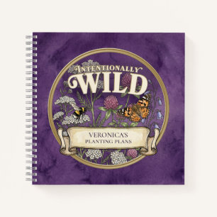 Purple Wild Pollinator Garden Custom Notebook