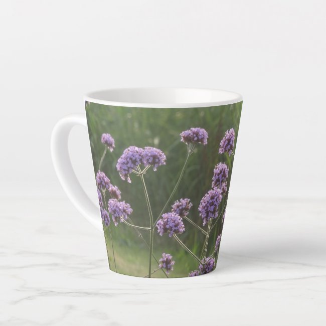 Purple Wild Summer Flowers Latte Mug