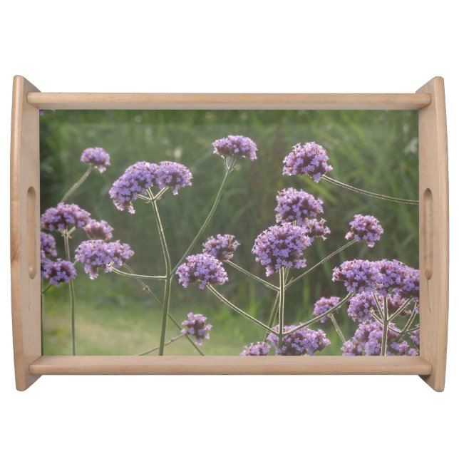 Purple Wild Summer Flowers Serving Tray (Front)