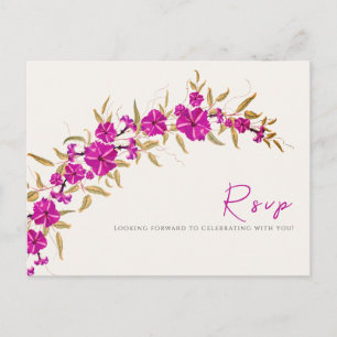 Purple Wild Trumpet Vine Flower Garden Wedding Postcard