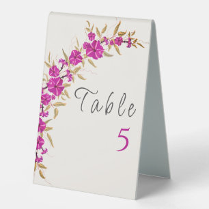 Purple Wild Trumpet Vine Flower Garden Wedding Table Tent