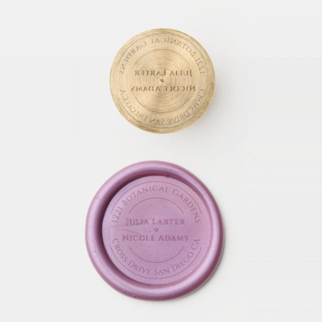 Purple Wild Trumpet Vine Flower Garden Wedding Wax Seal Stamp (Stamped)