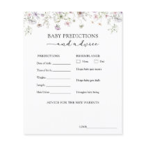 Purple Wildflower Baby Advice and Predictions