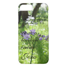Purple Wildflower Bible Verse Phone Case