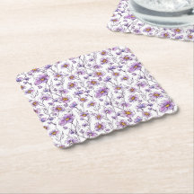 Purple Wildflower Botanical Pattern Design