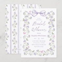 Purple Wildflower Cottagecore Bridal Shower