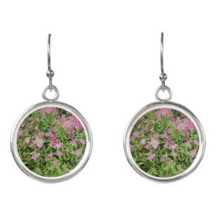 Purple Wildflower Floral Earrings Nature Inspire
