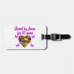 PURPLE WILDFLOWER LOVED BY JESUS FOR 80 YEARS LUGGAGE TAG