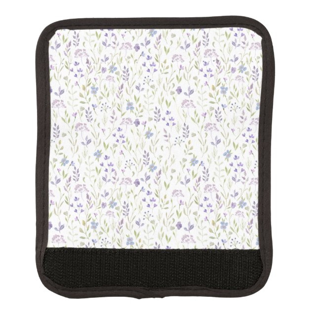 Purple Wildflower Luggage Handle Wrap (Front)