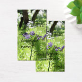 Purple Wildflower Salvation Bible Card (Desk)