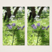 Purple Wildflower Salvation Bible Card (Front & Back)