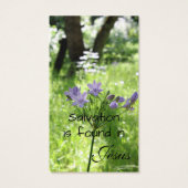 Purple Wildflower Salvation Bible Card (Back)