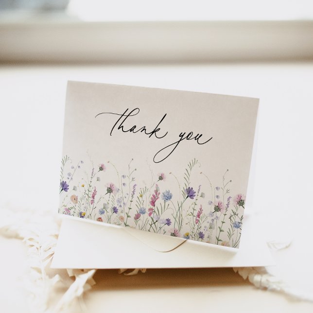 Purple Wildflower Thank You Card (Creator Uploaded)