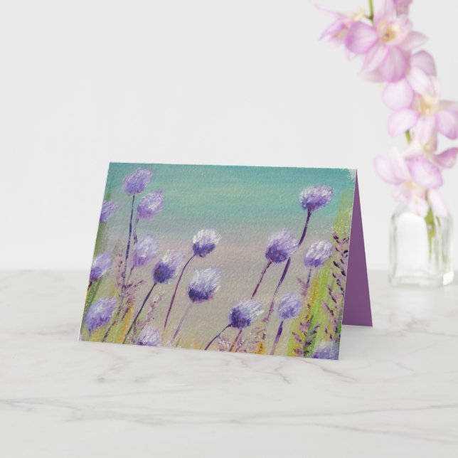 Purple wildflowers card (Orchid)