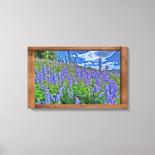 Purple wildflowers Colorado canvas wall art