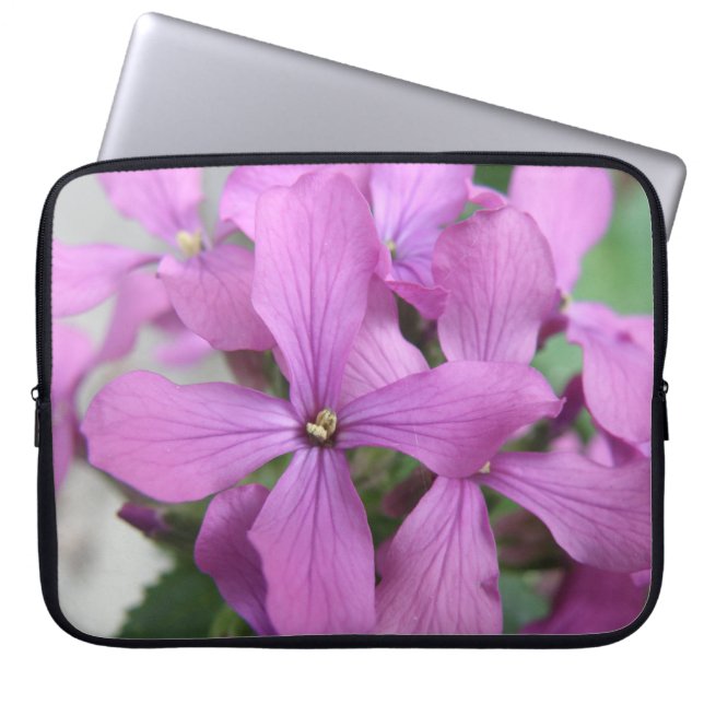 Purple Wildflowers Laptop Bag (Front)