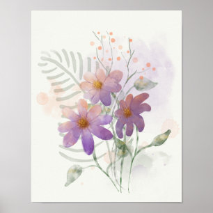 Purple Wildflowers  Poster
