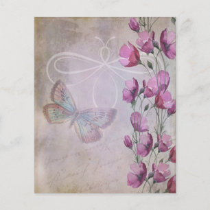 Purple Wildflowers Scrapbook Paper
