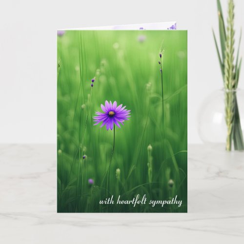 Purple Wildflowers Sympathy Card