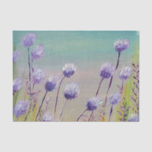 Purple wildflowers tissue paper