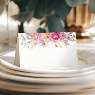 Purple Wildflowers Wedding Place Card