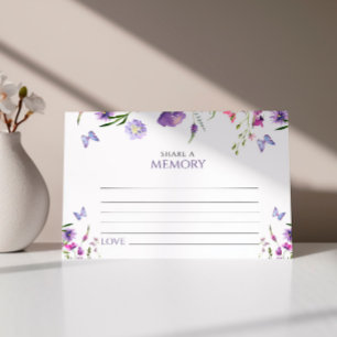 Purple Wilflowers Funeral Share a Memory Card