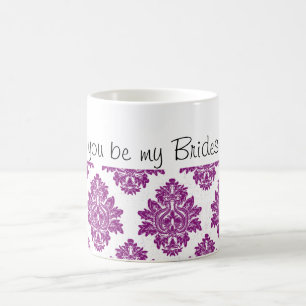 Purple Will you be my Bridesmaid coffee mug