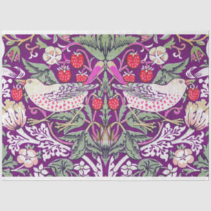 Purple William Morris Strawberry Thief Tissue Paper