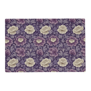Purple William Morris Style Floral Placemat