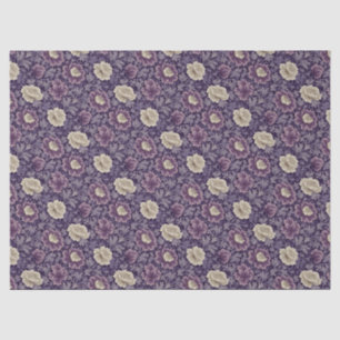 Purple William Morris Style Floral Tissue Paper