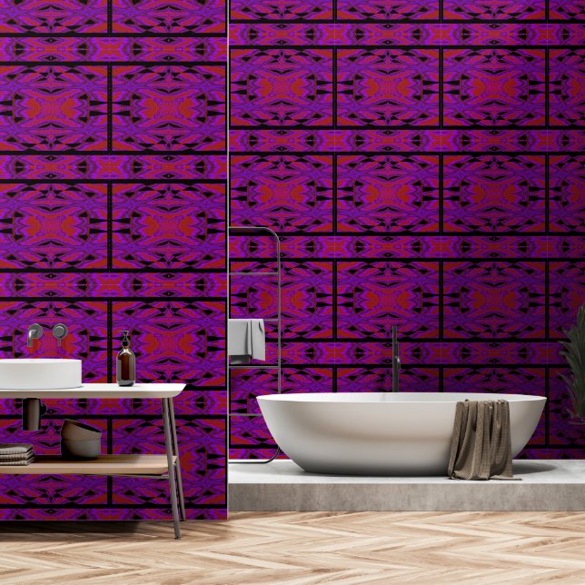 Purple Wind Flower 4 Wallpaper (Bathroom)