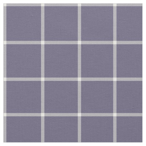 Purple Windowpane Check Plaid Fabric