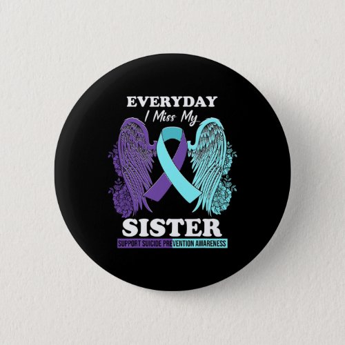 Purple Wing Miss Sister Suicide Prevention Awarene Button
