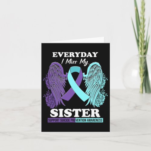Purple Wing Miss Sister Suicide Prevention Awarene Card