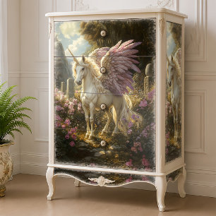 Purple Winged White Pegasus Celtic Stone Circle Tissue Paper