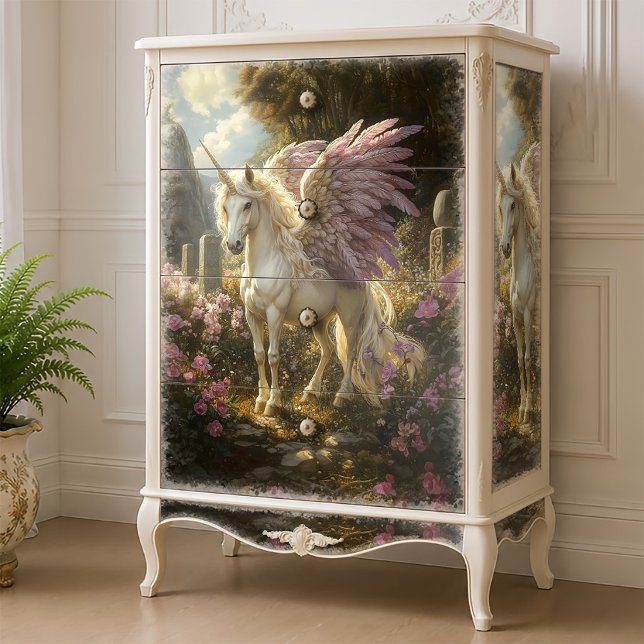 Purple Winged White Pegasus Celtic Stone Circle Tissue Paper (Creator Uploaded)