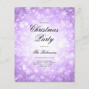 Purple Winter Holiday Invite Program & Menu Flyer