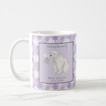 Purple Winter Polar Bear Baby Shower Gift Coffee Mug