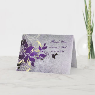 purple winter wedding Thank You