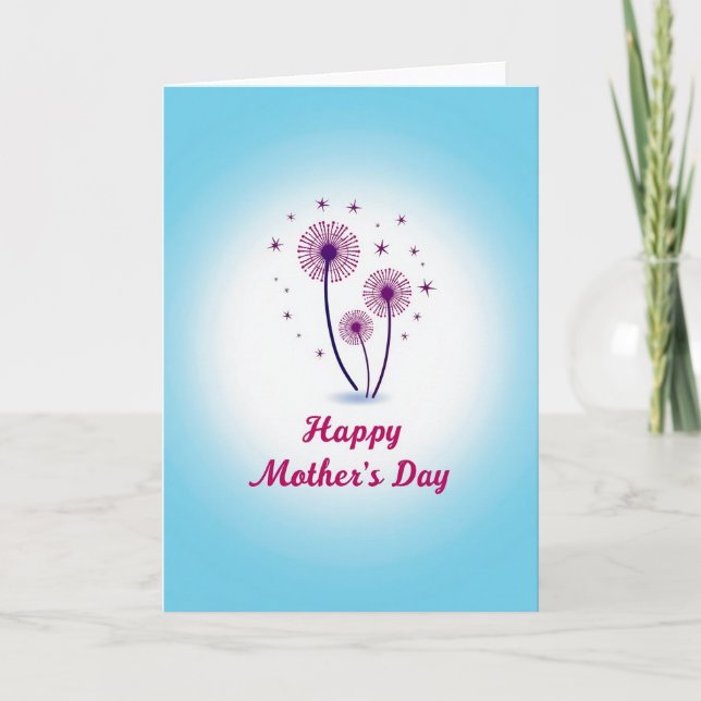 Purple Wishes Mothers Day Card (Front)