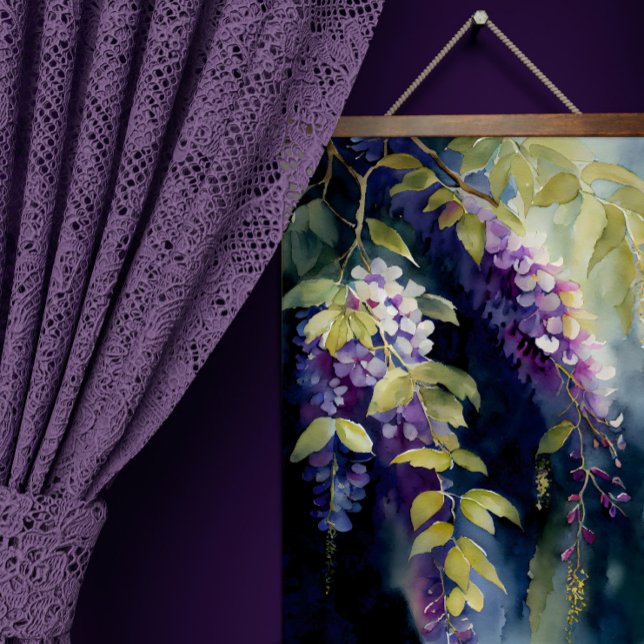 Purple Wisteria Blowing in the Breeze Decoupage Tissue Paper (Creator Uploaded)