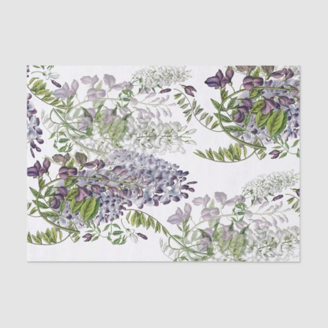 Purple Wisteria Custom Color Tissue Paper (Front)